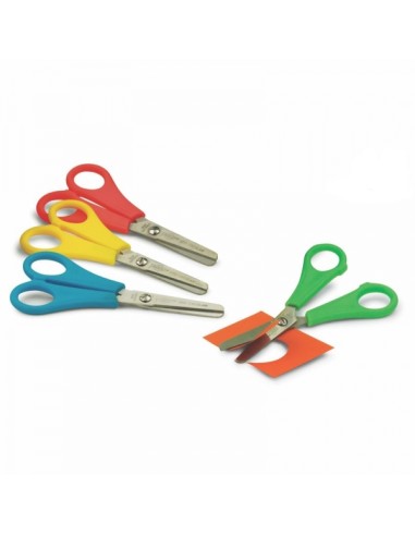 Ciseaux d'école Faibo 13 cm - Pointe ronde - Acier inoxydable - Couleurs assorties