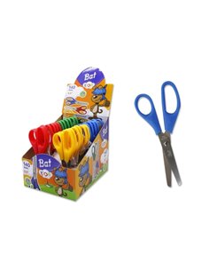 Ciseaux d'école de chauve-souris Bismark 13 cm - Bout rond - Couleurs assorties