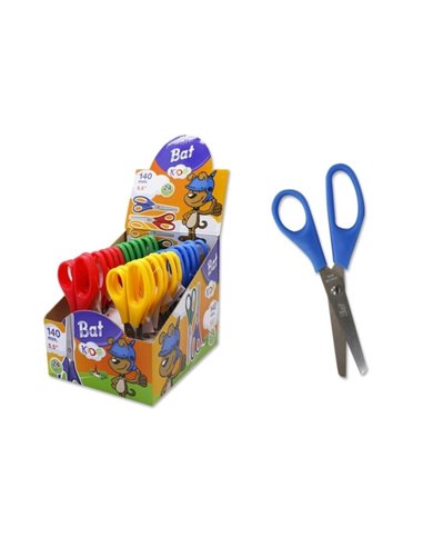 Ciseaux d'école de chauve-souris Bismark 13 cm - Bout rond - Couleurs assorties