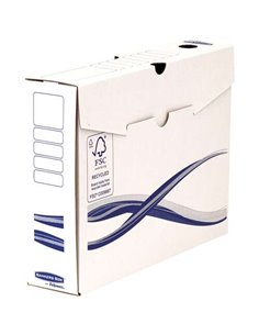 Fellowes Bankers Box Basic Pack de 25 boîtes d'archivage finales A4+ 80 mm - Assemblage manuel - Carton recyclé certifié FSC