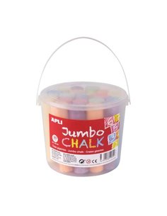 Lot de 20 craies géantes Apli Ø 25 x 105 mm - Convient pour un usage scolaire - Couleurs assorties