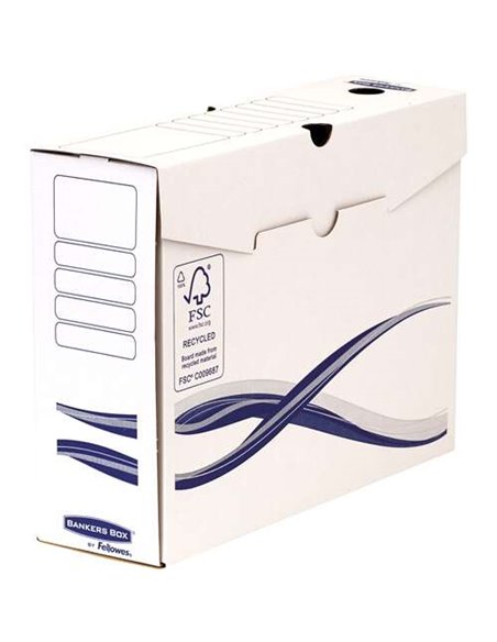 Fellowes Bankers Box Basic Pack de 25 boîtes d'archivage finales A4+ 100 mm - Assemblage manuel - Carton recyclé certifié FSC