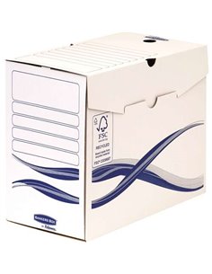 Fellowes Bankers Box Basic Pack de 25 boîtes d'archivage finales A4+ 150 mm - Assemblage manuel - Carton recyclé certifié FSC