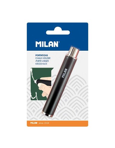 Porte-craie mécanique Milan pour craies rondes - 10 cm x 1,6 cm - Noir