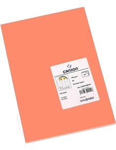 Paquet de 50 feuilles Canson Guarro Iris A4 185 g - 21 x 29,7 cm - Couleur corail