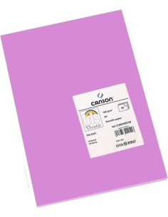 Paquet de 50 papiers cartonnés Canson Guarro Iris A4, 185 g - 21 x 29,7 cm - Mauve