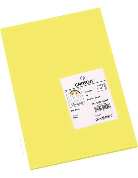 Paquet de 50 feuilles Canson Guarro Iris A4, 185 g - 21 x 29,7 cm - Couleur Kiwi
