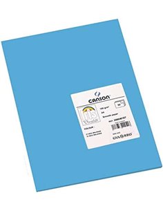 Paquet de 50 papiers cartonnés Canson Guarro Iris A4, 185 g - 21 x 29,7 cm - Bleu Maldives