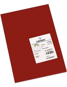 Paquet de 50 papiers cartonnés Canson Guarro Iris A4, 185 g - 21 x 29,7 cm - Couleur grenat