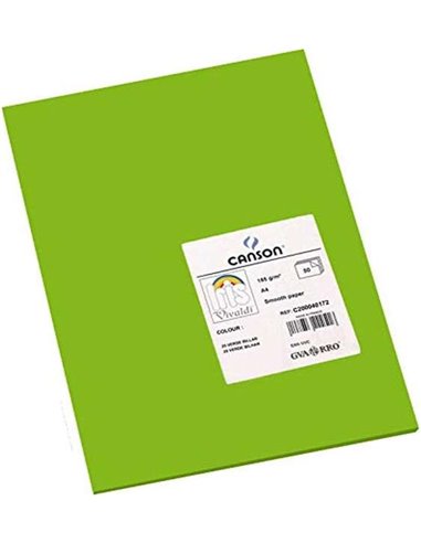 Paquet de 50 feuilles Canson Guarro Iris A4, 185 g - 21 x 29,7 cm - Vert billard