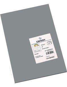 Paquet de 50 papiers cartonnés Canson Guarro Iris A4, 185 g - 21 x 29,7 cm - Gris plomb