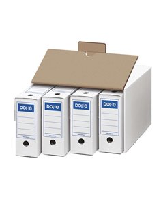 Classeur final Dohe format folio - Capacité pour 4 unités - Fabriqué en carton blanc de qualité supérieure