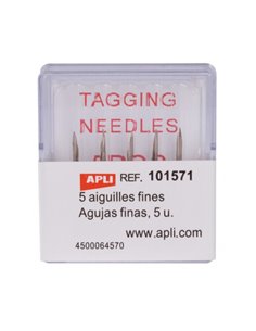 Lot de 5 aiguilles de rechange Apli pour étiqueteuses textiles fines - Compatible avec le pistolet textile modèle 101546 et les 