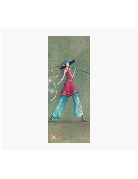 Marque-page photo Gaëlle Boissonnard, largeur 5,5 x 14 cm, emballé individuellement sous cellophane, imprimé sur papier certifié