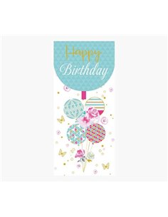 Cartes-cadeaux photo - Carte-cadeau verticale - Thème ballon - 9,6 x 21,3 cm - Emballage individuel - Enveloppe blanche incluse 