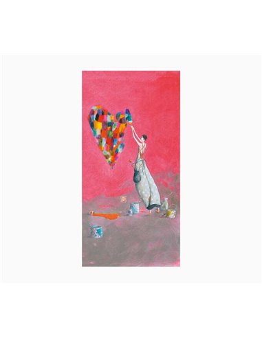 Carte double photo Gaëlle Boissonnard - Vernis épais gaufré UV - Pelliculage mat doux au toucher - 10,5 x 21 cm - Papier certifi