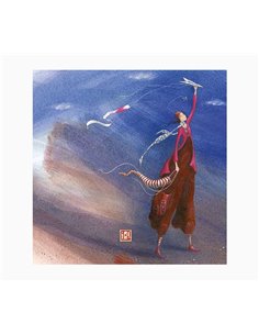 Carte double photo Gaëlle Boissonnard - Vernis épais gaufré UV - Pelliculage mat doux au toucher - 16 x 16 cm - Papier certifié 