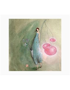 Carte double photo Gaëlle Boissonnard - Vernis épais gaufré UV - Pelliculage mat doux au toucher - 16 x 16 cm - Papier certifié 