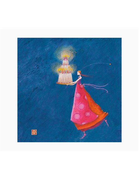 Carte double photo Gaëlle Boissonnard - Vernis épais gaufré UV - 16 x 16 cm - Pelliculage mat doux au toucher - Papier certifié 