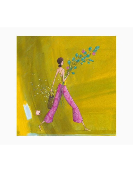 Carte double photo Gaëlle Boissonnard - Vernis épais gaufré UV - Pelliculage mat doux au toucher - 16 x 16 cm - Papier certifié 