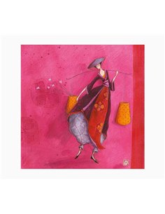 Carte double photo Gaëlle Boissonnard - Vernis épais gaufré UV - Pelliculage mat doux au toucher - 16 x 16 cm - Papier certifié 