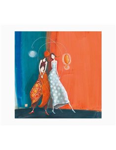 Carte double photo Gaëlle Boissonnard - Vernis épais gaufré UV - Pelliculage mat doux au toucher - 16 x 16 cm - Papier certifié 