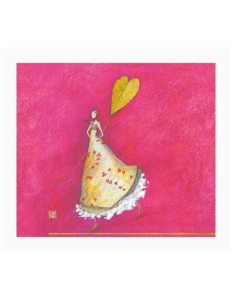 Carte double photo Gaëlle Boissonnard - Vernis épais gaufré UV - Pelliculage mat doux au toucher - 10,5 x 21 cm - Papier certifi