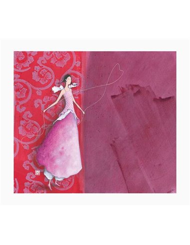 Carte double photo Gaëlle Boissonnard - Vernis épais gaufré UV - Pelliculage mat doux au toucher - 10,5 x 21 cm - Papier certifi