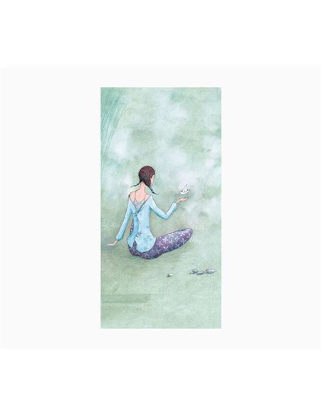 Carte double photo Gaëlle Boissonnard - Vernis épais gaufré UV - Pelliculage mat doux au toucher - 10,5 x 21 cm - Papier certifi