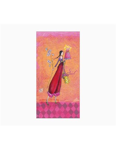 Carte double photo Gaëlle Boissonnard - Vernis épais gaufré UV - Pelliculage mat doux au toucher - 10,5 x 21 cm - Papier certifi