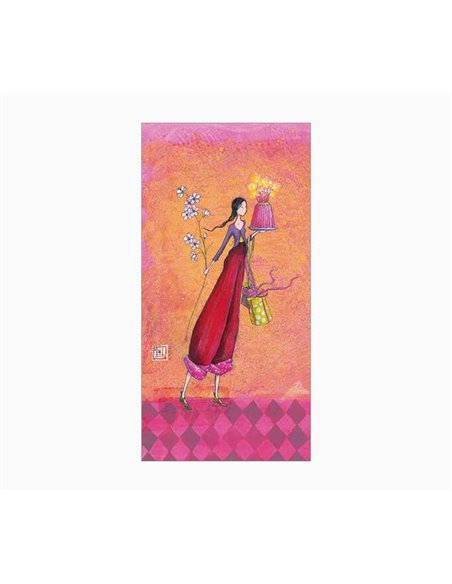 Carte double photo Gaëlle Boissonnard - Vernis épais gaufré UV - Pelliculage mat doux au toucher - 10,5 x 21 cm - Papier certifi