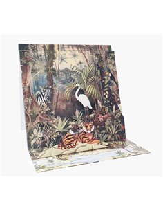 Carte pop-up 3D Pictura - 16 x 16 cm - Thème jungle - Emballage individuel - Enveloppe blanche incluse - Papier certifié FSC