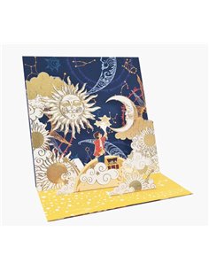 Carte pop-up 3D Pictura - 16 x 16 cm - Thème astronaute - Sous cellophane - Enveloppe blanche incluse - Papier certifié FSC