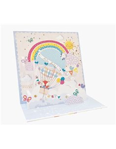 Carte pop-up 3D Pictura - 16 x 16 cm - Thème ciel - Emballage individuel - Enveloppe blanche incluse - Papier certifié FSC