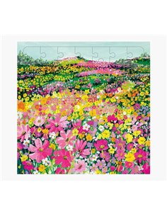 Puzzle photo - 15,5 x 15,5 cm - Thème floral - 49 pièces - Carte pliée et enveloppe blanche incluses - Certifié FSC