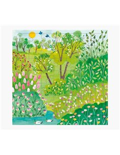 Puzzle photo - 15,5 x 15,5 cm - Thème Parc - 49 pièces - Carte pliée et enveloppe blanche incluses - Certifié FSC - Emballé sous