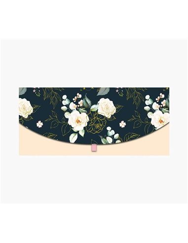 Cartes-cadeaux illustrées - Enveloppe horizontale - Thème floral - 21,3 x 9,6 cm - Emballées individuellement sous cellophane - 