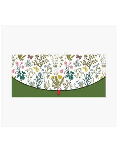 Cartes d'argent Pictura - Format paysage - Thème floral - 21,3 x 9,6 cm - Emballées individuellement - Enveloppe blanche incluse