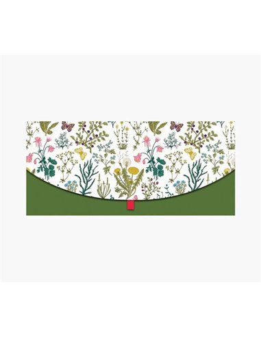 Cartes d'argent Pictura - Format paysage - Thème floral - 21,3 x 9,6 cm - Emballées individuellement - Enveloppe blanche incluse