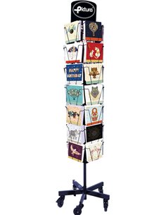 Vitrine Arabesque - 16 x 16 cm - 35 compartiments - 210 cartes - Imprimée sur papier certifié FSC