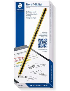 Crayon numérique Staedtler Noris avec 5 pointes de rechange - Surface antidérapante - Pas de recharge nécessaire