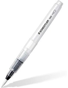 Pinceau à eau Staedtler Design Journey 949 - Remplir d'eau pour mélanger - Pointe en nylon - Valve pour contrôler le débit d'eau