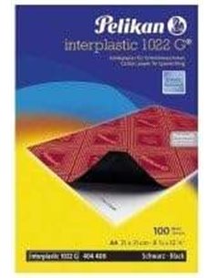 Papier carbone Pelikan Interplastic 1022G - Paquet de 10 - Idéal pour des copies précises et nettes - Noir