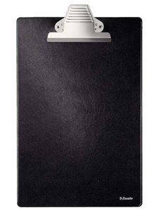 Chemise à rabat plastifié Esselte avec clip - Format A4 - Noir
