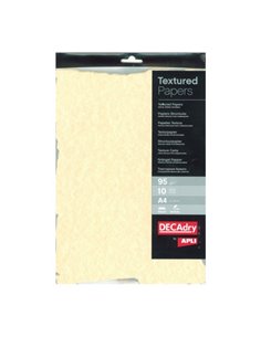 Pack de 10 feuilles de papier sulfurisé prédécoupé Champagne A4 - 95 g - Motif recto verso - Compatible imprimantes jet d'encre,