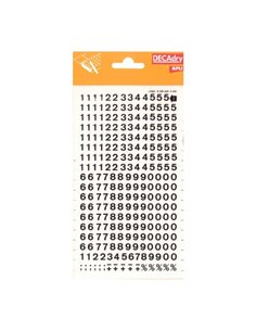 Numéros adhésifs Apli - 256 caractères - Identification rapide et nette - Noir