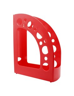 Porte-revues Dohe + Mab en polystyrène haute qualité - Dimensions 80 x 318 x 245 mm - Matériau 100 % recyclable - Rouge