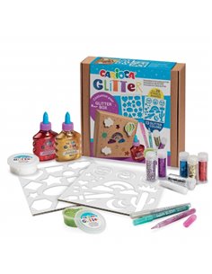 Pack Créateur de Paillettes Carioca de 13 Produits à Paillettes et 26 Modèles - 2 Bouteilles de Colle à Paillettes - 2 Pots de P
