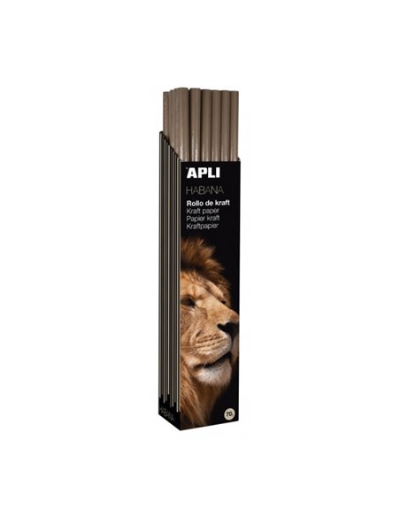Rouleau de papier kraft Apli - 70 g - Fibres naturelles - Haute résistance - Uniformité des couleurs - Idéal pour l'emballage et