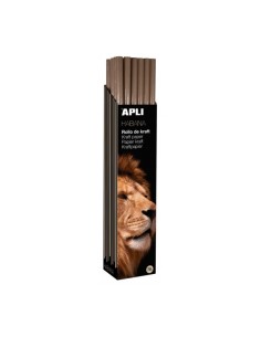 Rouleau de papier kraft Apli - 70 g - Fibres naturelles - Haute résistance - Couleurs homogènes - Idéal pour l'emballage et l'ar